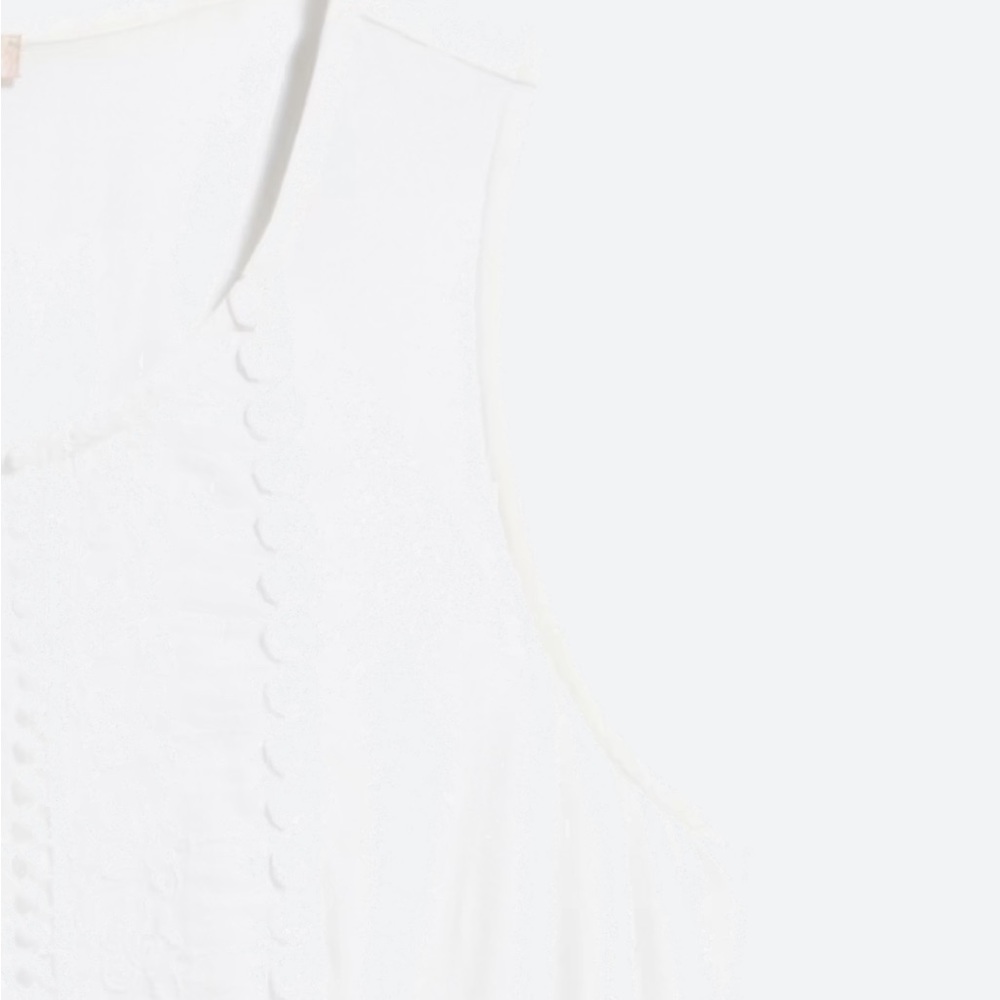 SKIES ARE BLUE- Airika Woven Lace Front Knit Top. Size small. - Picture 5 of 5